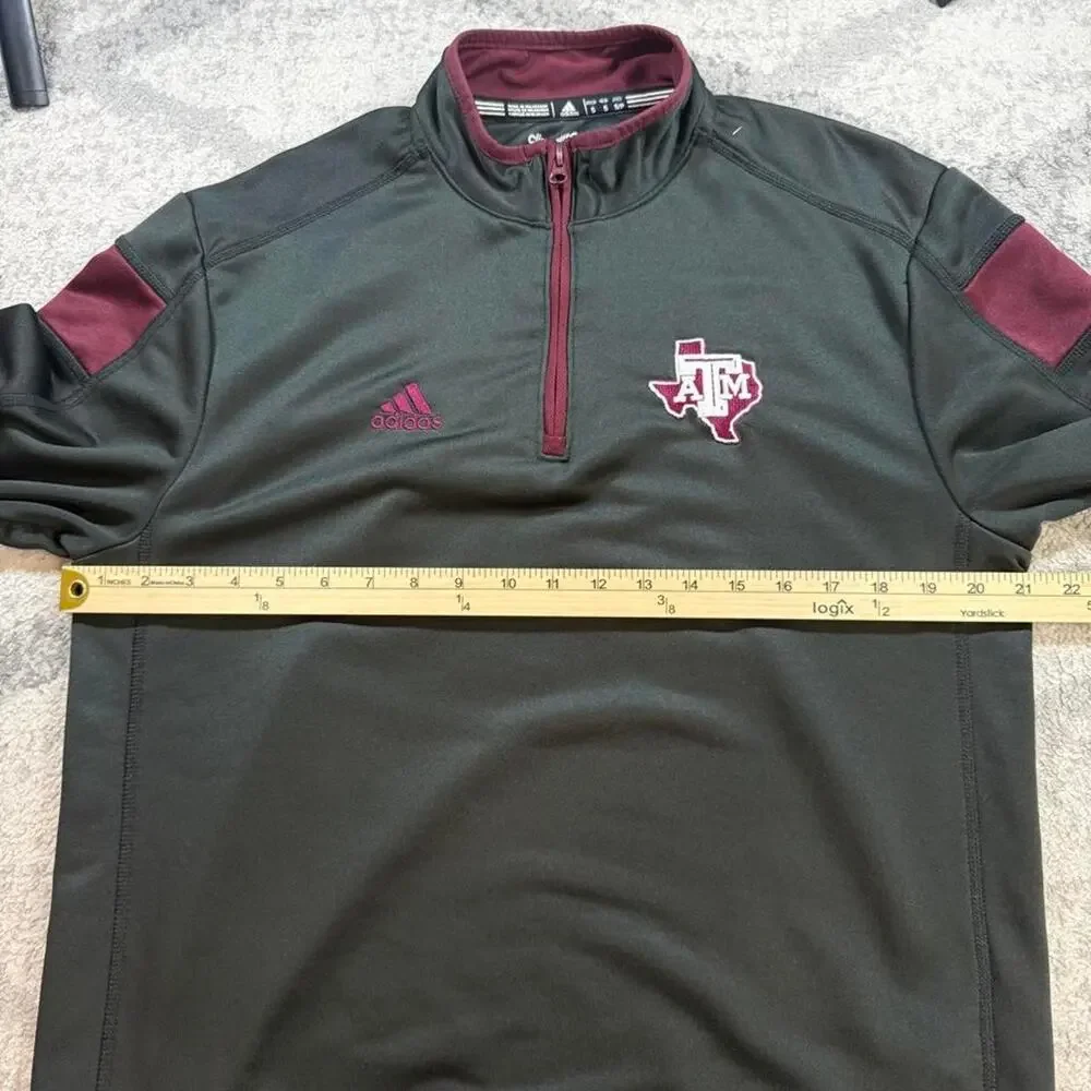 Adidas texas am aggies 14Adidas Texas A&M Aggies 1/4 Zip Pullover Jacket small